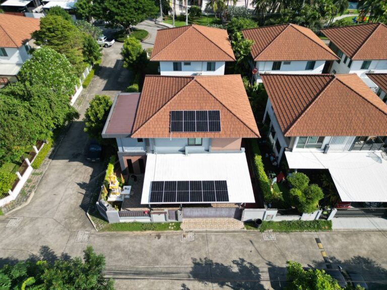 ออนกริด 5 กิโลวัตต์ หมู่บ้านมัลดีฟส์ ปาล์ม บางนา